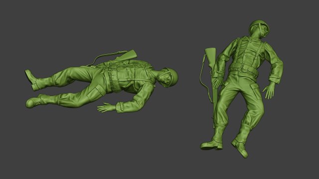 american soldier ww2 killed a11 Modelo de impresión 3D .c4d .max .obj .3ds .fbx .stl .blend 