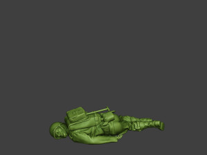 american soldier ww2 killed2 a11 3D Принт Модель