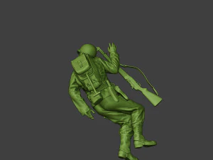 american soldier ww2 killed2 a11 3D Print Model