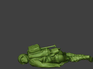 american soldier ww2 killed2 a11 3D Print Model