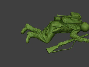 american soldier ww2 killed2 a11 3D Print Model