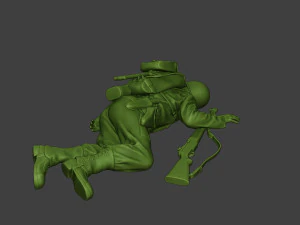american soldier ww2 killed2 a11 3D Print Model