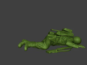 american soldier ww2 killed2 a11 3D Print Model