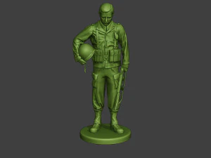 american soldier ww2 praying a11 3D Print Model