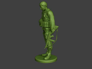 american soldier ww2 praying a11 3D Print Model