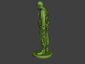 american soldier ww2 praying a11 3D Print Model