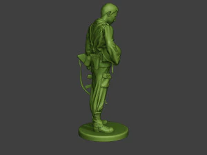 american soldier ww2 praying a11 3D Print Model