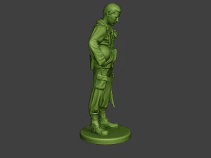 american soldier ww2 praying a11 3D Print Model
