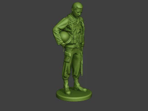 american soldier ww2 praying a11 3D Print Model