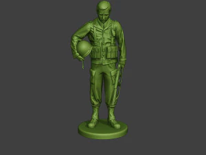 american soldier ww2 praying a11 3D Print Model