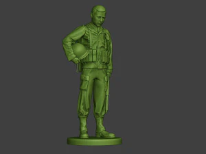 american soldier ww2 praying a11 3D Print Model