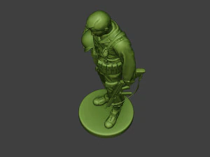 american soldier ww2 praying a11 3D Print Model