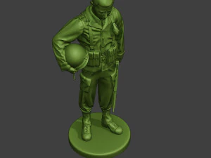 american soldier ww2 praying a11 3D Print Model