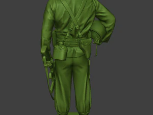 american soldier ww2 praying a11 3D Print Model