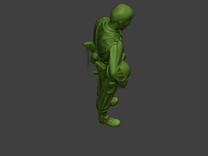 american soldier ww2 praying a11 3D Print Model