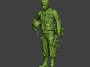 american soldier ww2 praying a11 3D Print Model