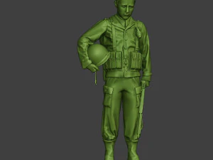 american soldier ww2 praying a11 3D Print Model