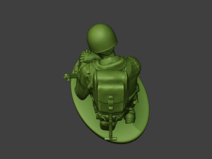 american soldier ww2 praying crouched a11 Model Cetak 3D