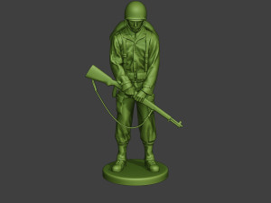 american soldier ww2 praying2 a11 3D 프린트 모델