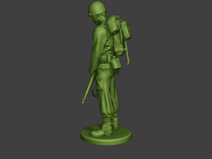 american soldier ww2 praying2 a11 3D 프린트 모델