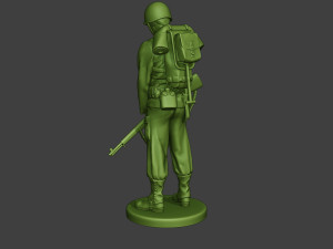 american soldier ww2 praying2 a11 3D 프린트 모델