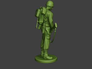 american soldier ww2 praying2 a11 3D 프린트 모델
