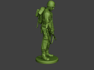 american soldier ww2 praying2 a11 3D 프린트 모델