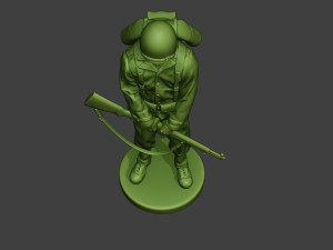 american soldier ww2 praying2 a11 3D 프린트 모델
