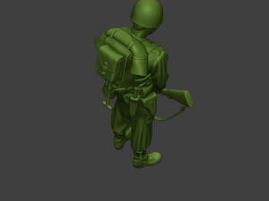 american soldier ww2 praying2 a11 3D 프린트 모델