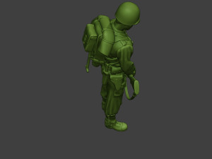 american soldier ww2 praying2 a11 3D 프린트 모델