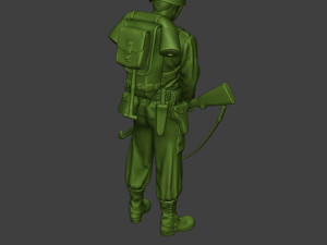 american soldier ww2 praying2 a11 3D 프린트 모델
