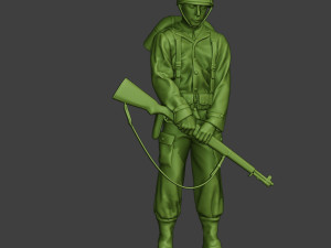 american soldier ww2 praying2 a11 3D 프린트 모델