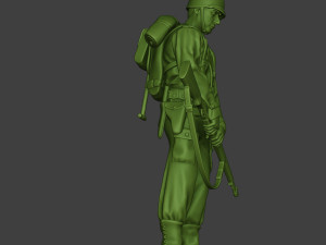 american soldier ww2 praying2 a11 3D 프린트 모델