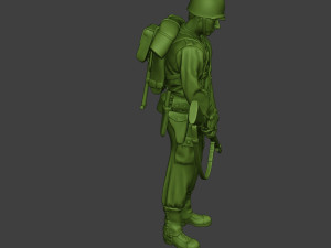 american soldier ww2 praying2 a11 3D 프린트 모델