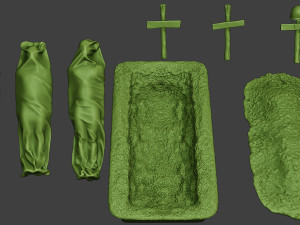 american soldier ww2 tombs and corpses a11 3D Print Model