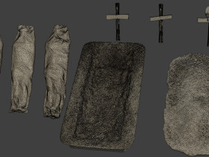 american soldier ww2 tombs and corpses a11 3D-printmodel