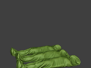 american soldier ww2 tombs and corpses a11 3D-printmodel