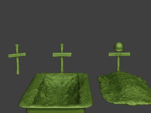 american soldier ww2 tombs and corpses a11 3D-printmodel
