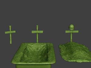 american soldier ww2 tombs and corpses a11 3D Print Model