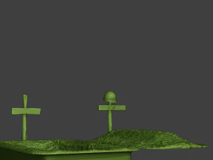 american soldier ww2 tombs and corpses a11 3D Print Model