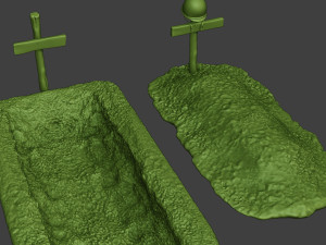 american soldier ww2 tombs and corpses a11 3D-printmodel