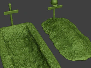 american soldier ww2 tombs and corpses a11 3D Print Model