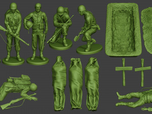american soldiers ww2 a11 pack 1 3D Print Model
