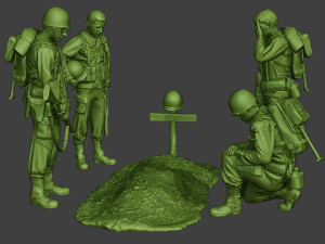 american soldiers ww2 a11 pack 1 3D Принт Модель