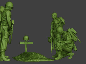 american soldiers ww2 a11 pack 1 3D Принт Модель