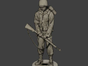 american soldiers ww2 a11 pack 1 3D Print Model