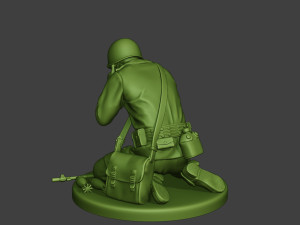 american soldiers ww2 m2 mortar a10 3D Baskı Modeli