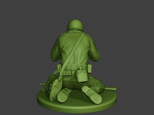 american soldiers ww2 m2 mortar a10 3D Baskı Modeli