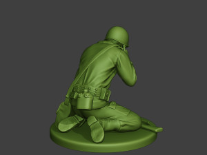 american soldiers ww2 m2 mortar a10 3D Baskı Modeli