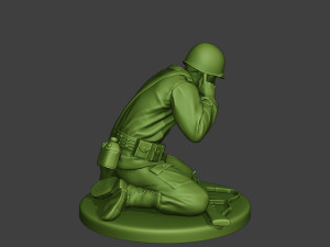 american soldiers ww2 m2 mortar a10 3D Baskı Modeli